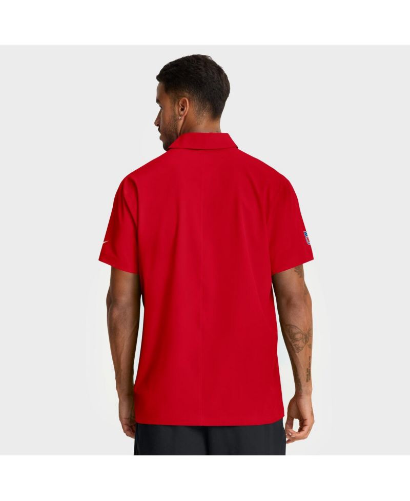 Men's Red Kansas City Chiefs Sideline City Pride Woven Performance Polo Shirt