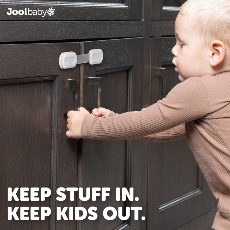 Toddler Multi-Use Safety Strap for Cabinets, Fridges, Drawers, Damage-Free Adhesives Safety - 12 Pack