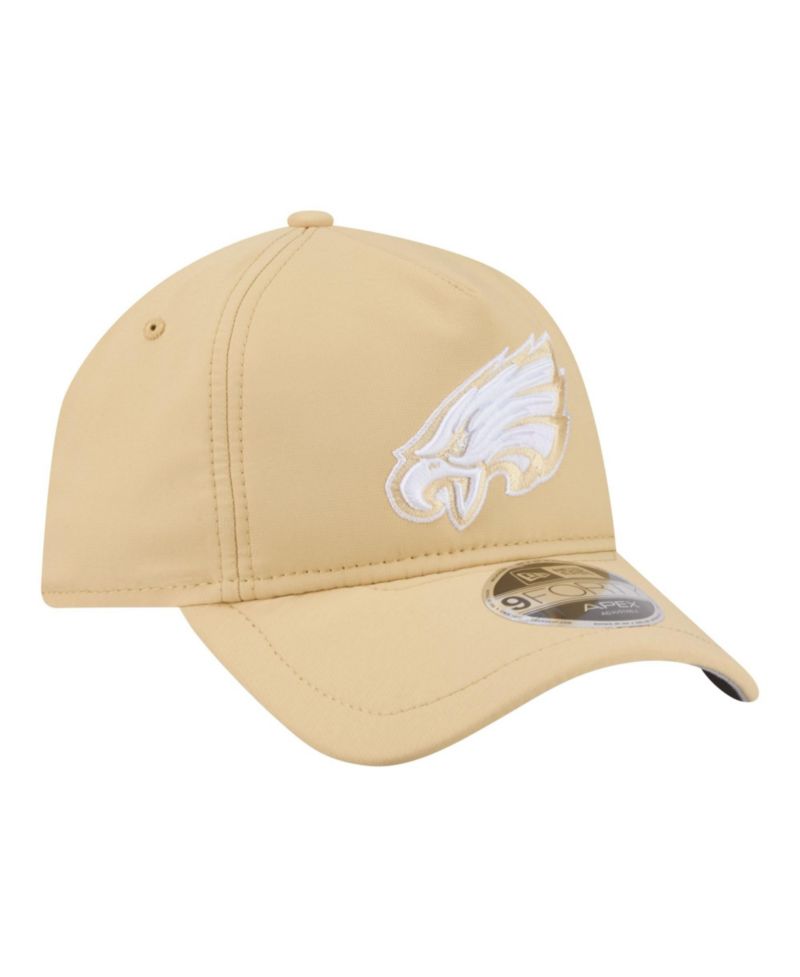 Men's Tan Philadelphia Eagles Apex 9FORTY Adjustable Hat