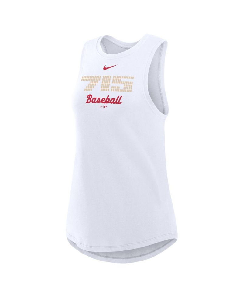 Women's White Atlanta Braves City Connect Tricode High Neck Performance Tank Top