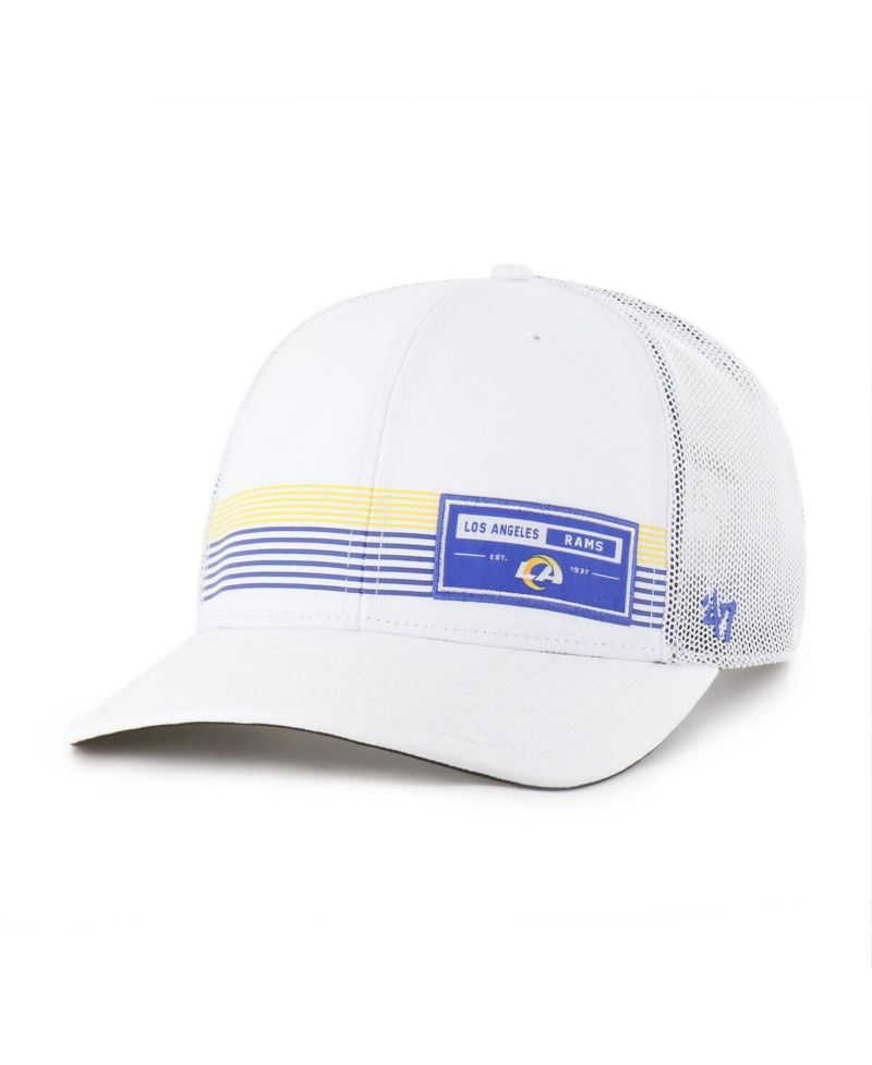 Men's White Los Angeles Rams Rangefinder Trucker Adjustable Hat