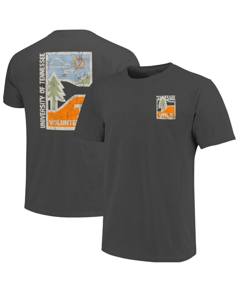 Men's Graphite Tennessee Volunteers Comfort Colors Minimal Vista Distressed Graphics T-Shirt