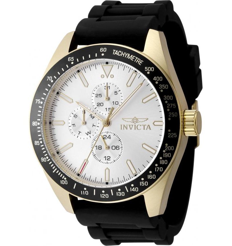 Men's 48857 Aviator Quartz VH67 Silver Dial Watch