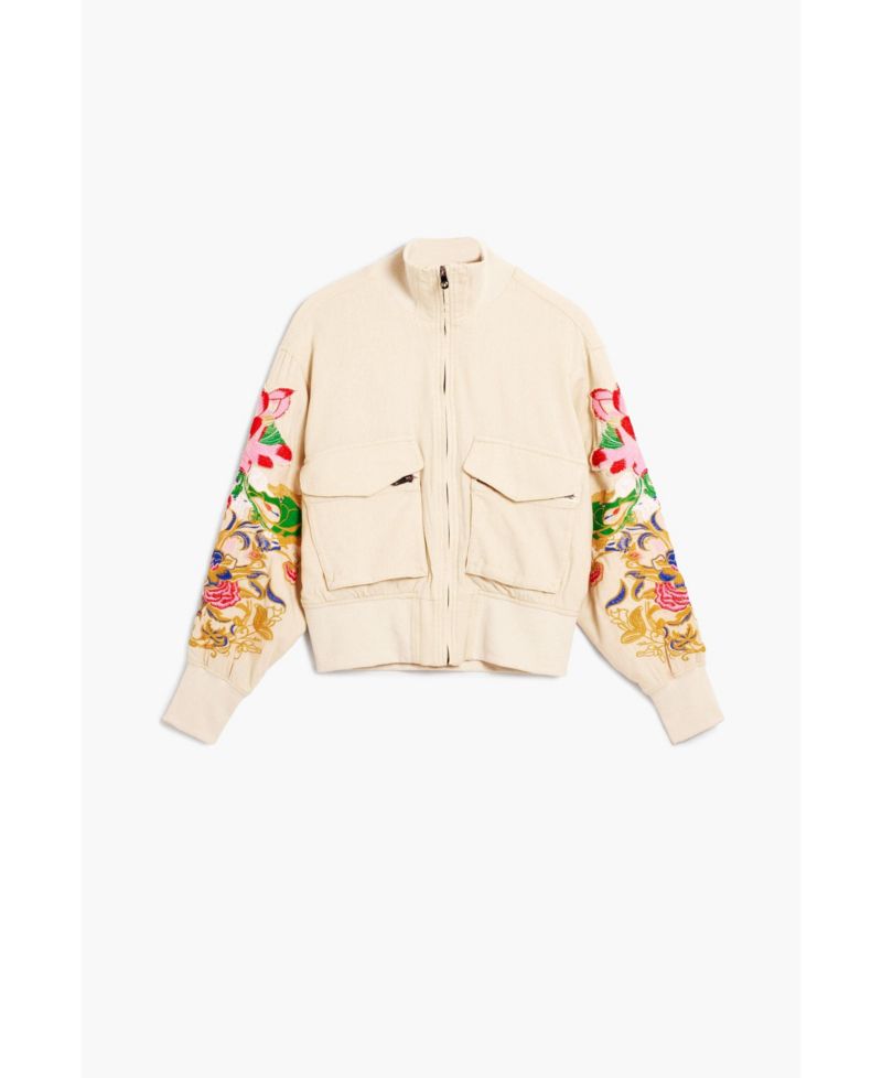 Women's Patch jacket with flowers