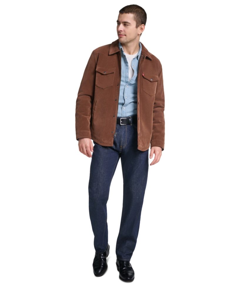 Men's Faux Suede Western Shirt Jacket