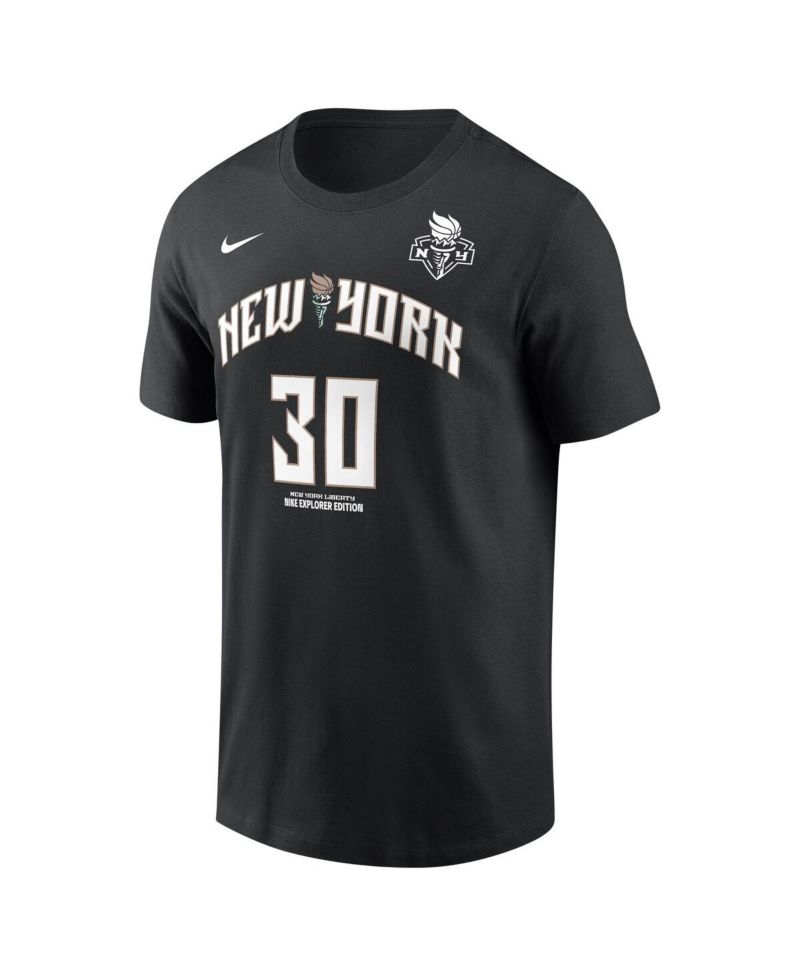 Men's and Women's Breanna Stewart Black New York Liberty Explorer Edition Name & Number T-Shirt