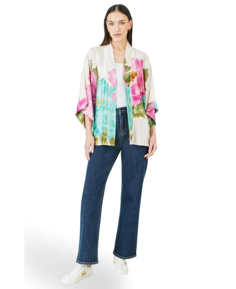 Womens Floral Print Relaxed Jacket