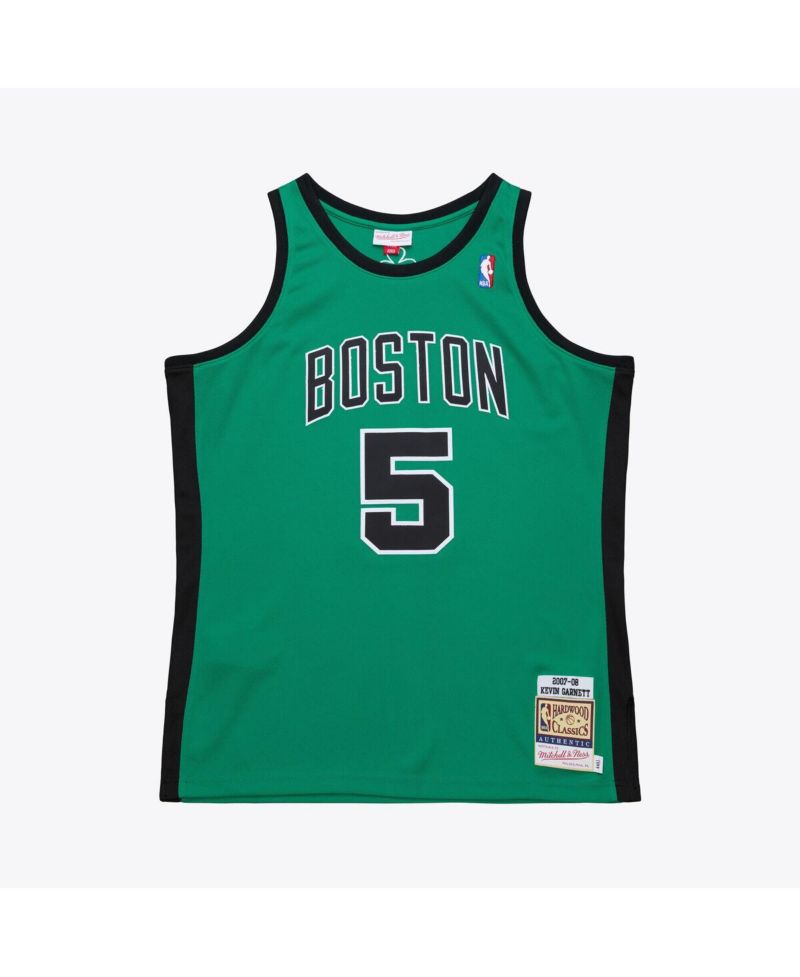 Men's Kevin Garnett Kelly Green Boston Celtics 2007-08 Hardwood Classics Authentic Jersey