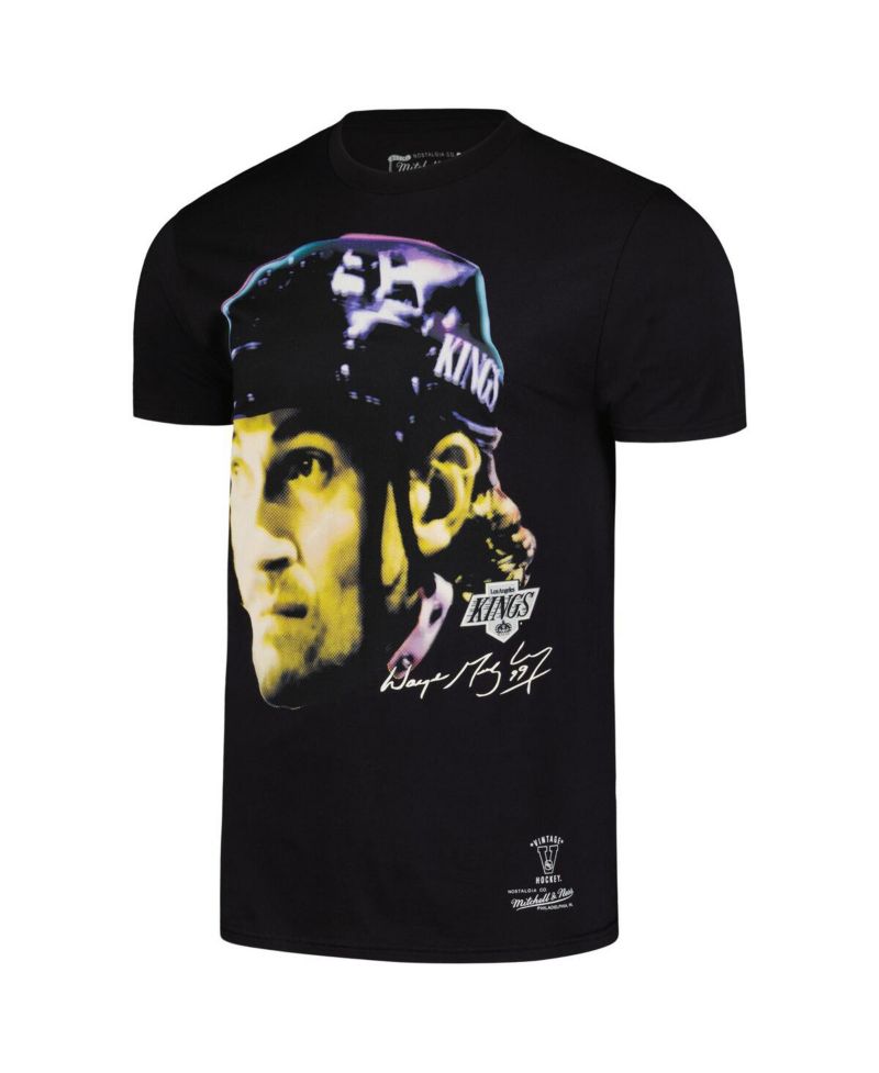 Men's Wayne Gretzky Black Los Angeles Kings Big Face T-Shirt
