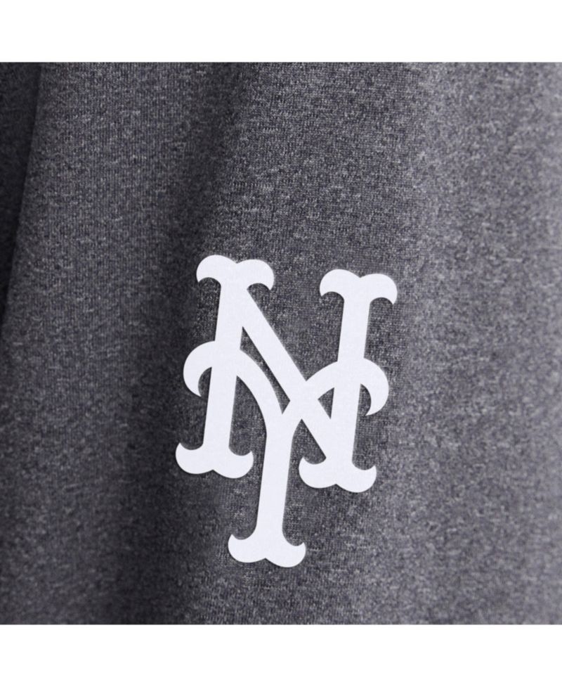 Men's Charcoal New York Mets Clutch Long Sleeve Hooded T-Shirt