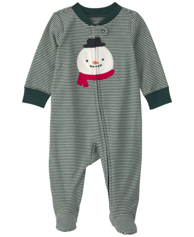 Baby Boys' and Girls' Snowman 2-Way Zip Sleep & Play