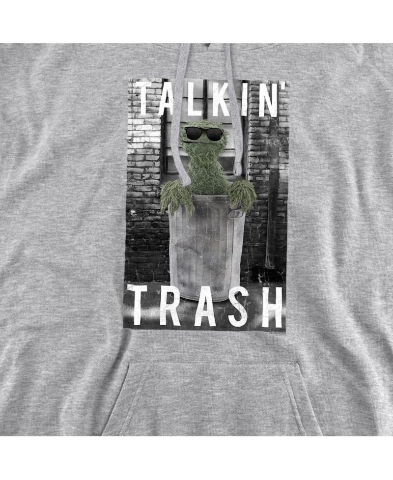 Men's Talkin Trash Pull-Over Graphic Kangaroo Pocket Hoodie