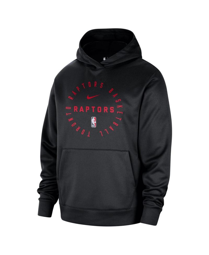 Men's Black Toronto Raptors 2024/25 Spotlight On-Court Practice Performance Pullover Hoodie