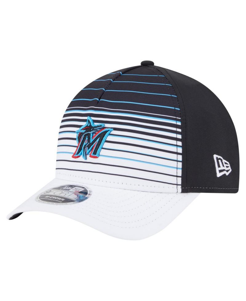 Men's Black Miami Marlins Gradient 9FORTY M-Crown Adjustable Hat