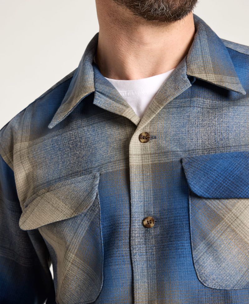 Men's Long-Sleeve Sport Collar Board Shirt