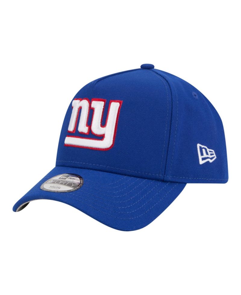 Big Boys and Girls Royal New York Giants 9FORTY A-Frame Adjustable Hat