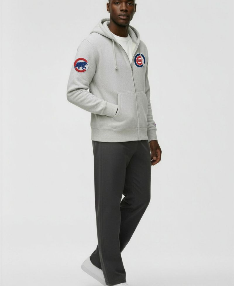 Men's Chicago Cubs Reverse Weave Full-Zip Fleece Hoodie