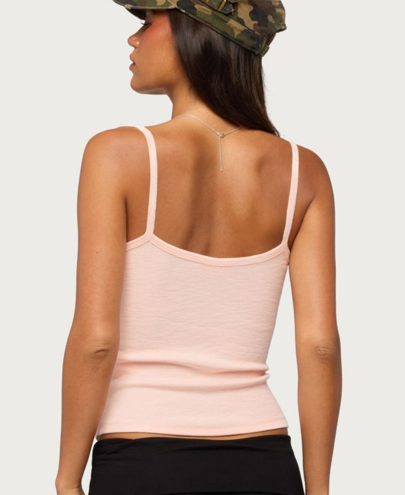 Womens Channa Henley Tank Top