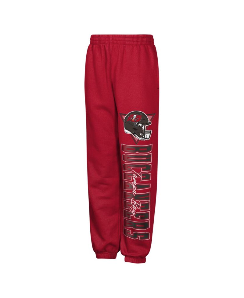 Big Boys and Girls Red Tampa Bay Buccaneers Run & Gun Sweatpants