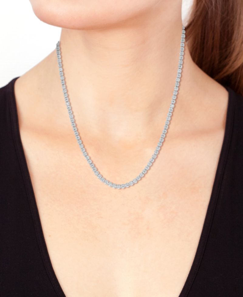 EFFY® Lab Grown Diamond 17-1/2" Collar Necklace (3 ct. t.w.) in 14k White Gold