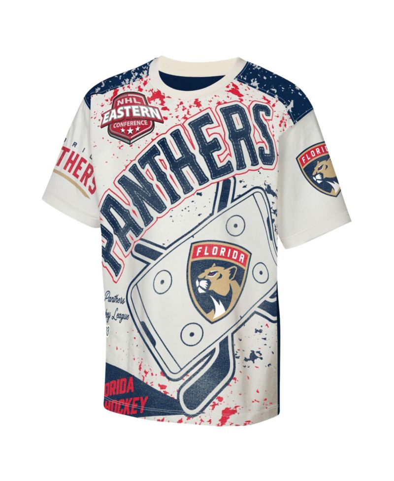 Big Boys and Girls Cream Florida Panthers Top Player T-Shirt