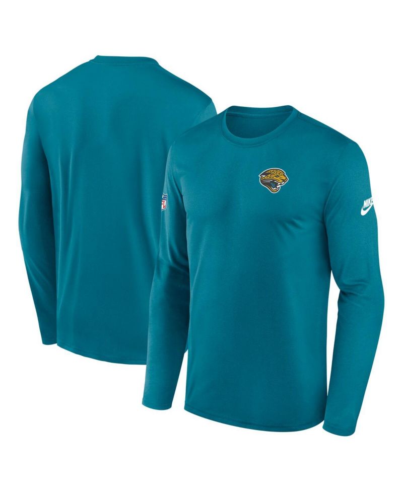 Men's Teal Jacksonville Jaguars Legend Small Logo Performance Long Sleeve T-Shirt
