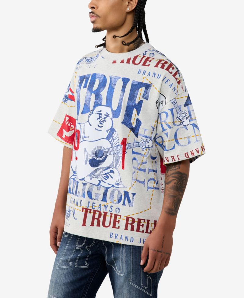 Men's Logo Print Oversized T-Shirt