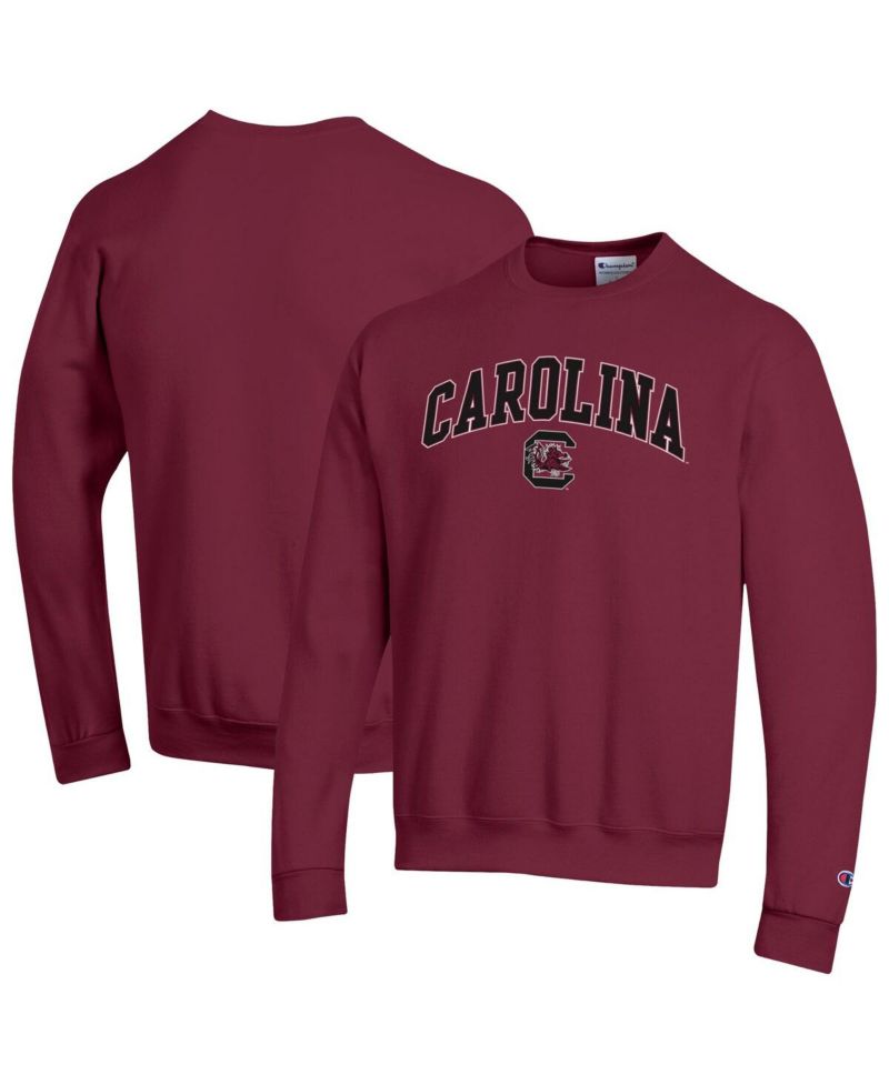 Men's Garnet South Carolina Gamecocks Arch Over Logo Pullover Sweatshirt