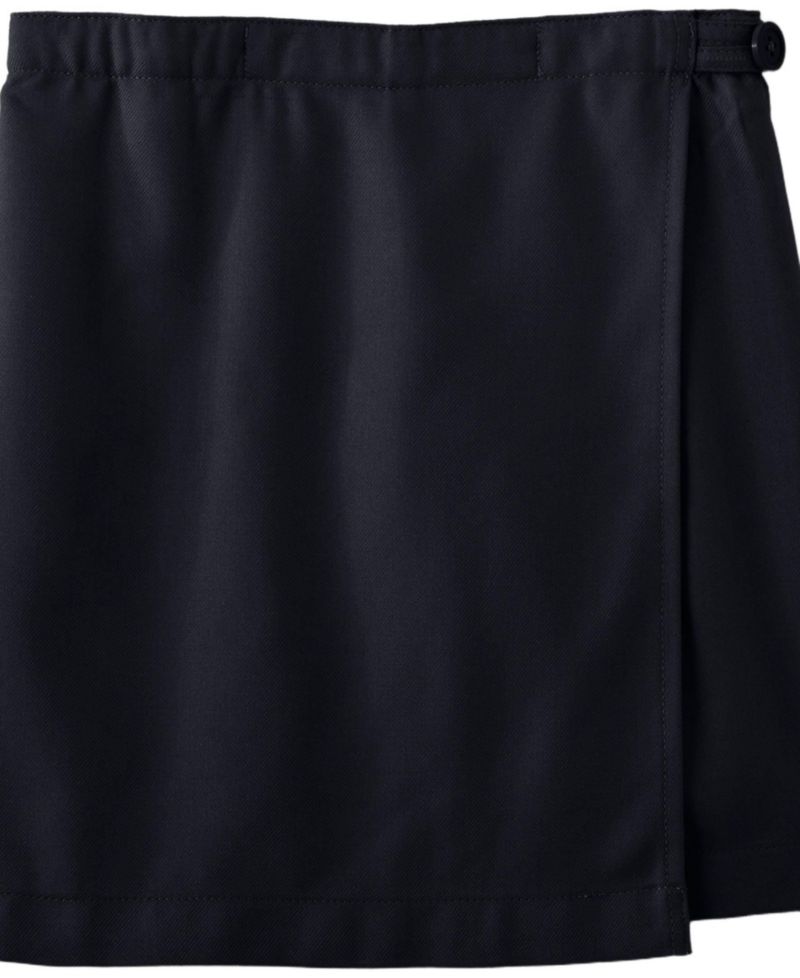 Little Girls School Uniform Solid A Line Tab Skort