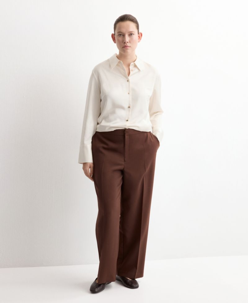 Women's Satin Finish Flowy Shirt
