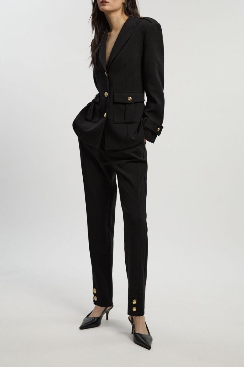 Women's Military Straight Leg Trousers
