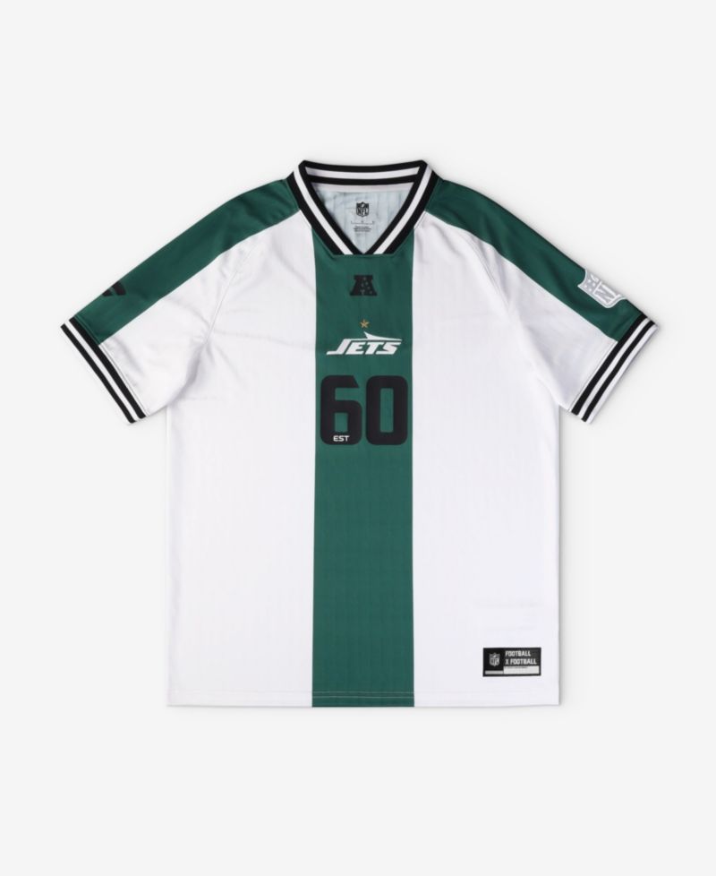 Big Boys and Girls White New York Jets Football x Football V-Neck Fan Jersey