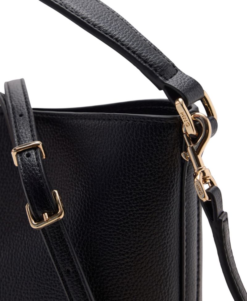 Women's Small Faux Leather Bucket Handbag