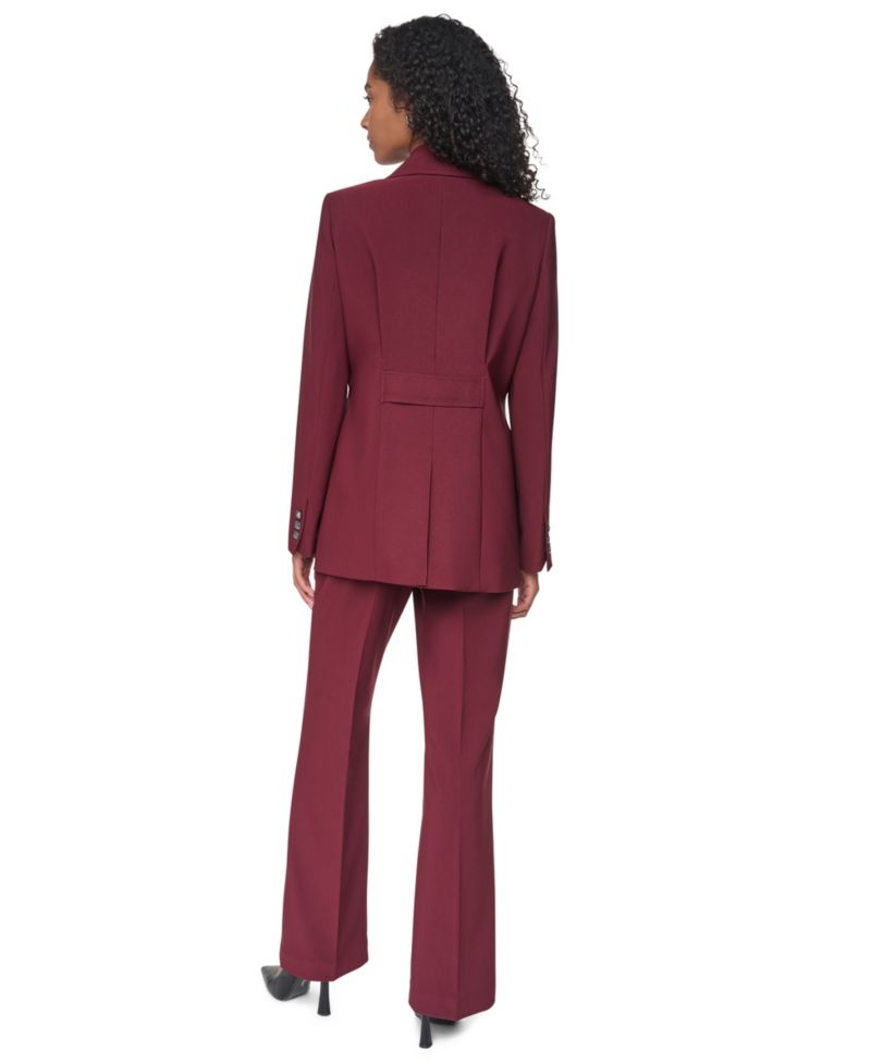 Women's Shoulder-Padded One-Button Notch-Collar Blazer