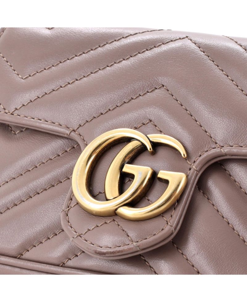 Super Mini GG Marmont Matelasse Leather Shoulder Bag