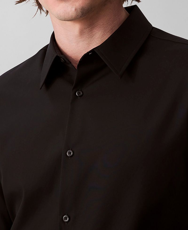 Men's Slim-Fit Supima Stretch Long-Sleeve Button-Front Shirt