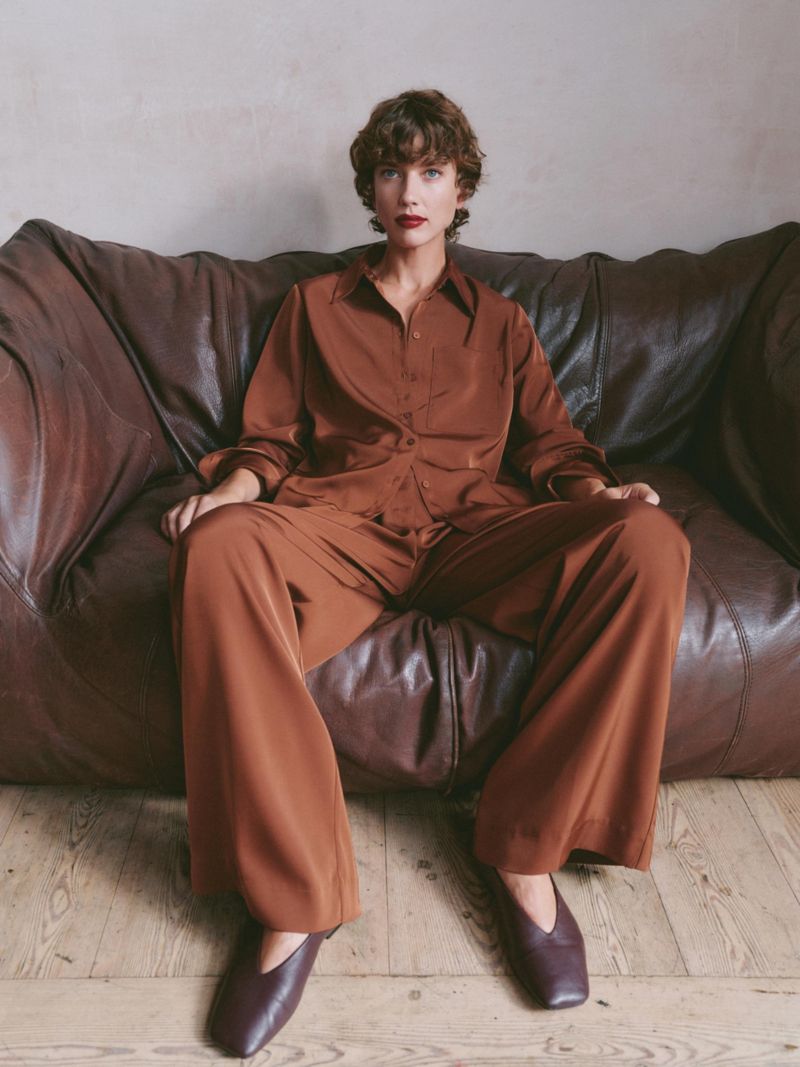 Women's Lya Satin Twill Wide Leg Pants