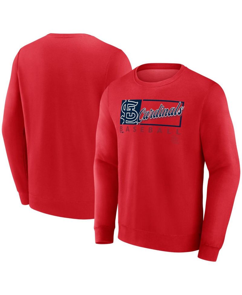 Men's Red St. Louis Cardinals Focus Fleece Pullover Sweatshirt