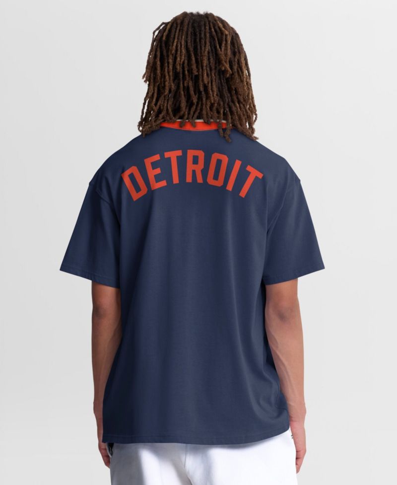 Men's Navy Detroit Tigers Cooperstown Collection Ringer T-Shirt