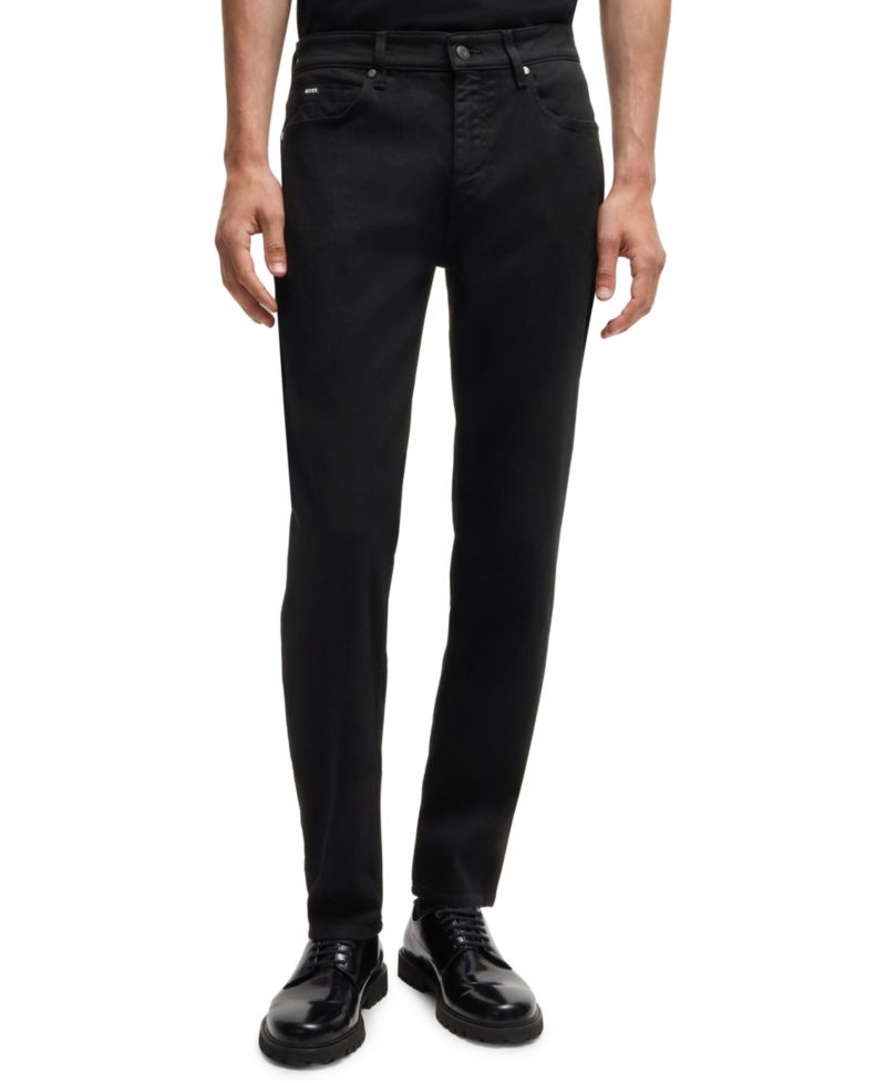 Men's Black Super-Soft Regular-Fit Jeans
