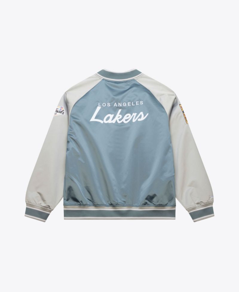 Men's Blue/Silver Los Angeles Lakers Thunderstorm Lightweight Satin Full-Snap Jacket