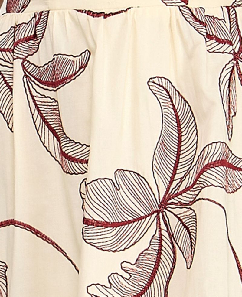 Juniors' Embroidered Midi Dress