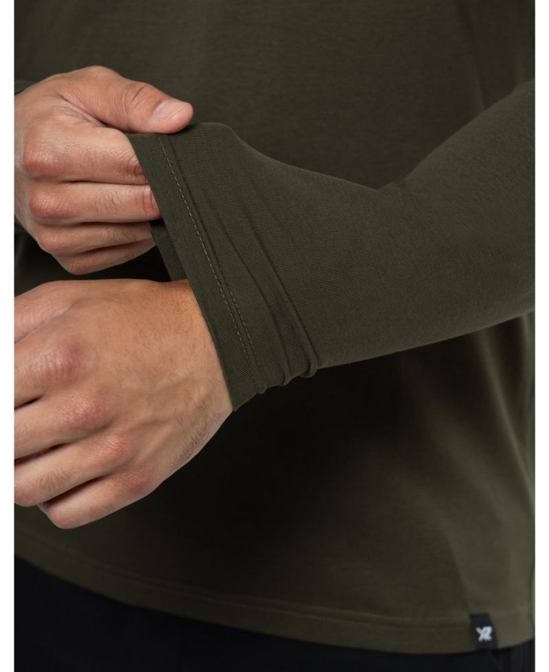 X RAY Men's Long Sleeve Henley T-Shirt