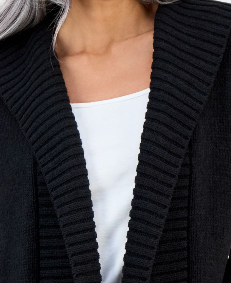 Women's Hooded Open-Front Cardigan