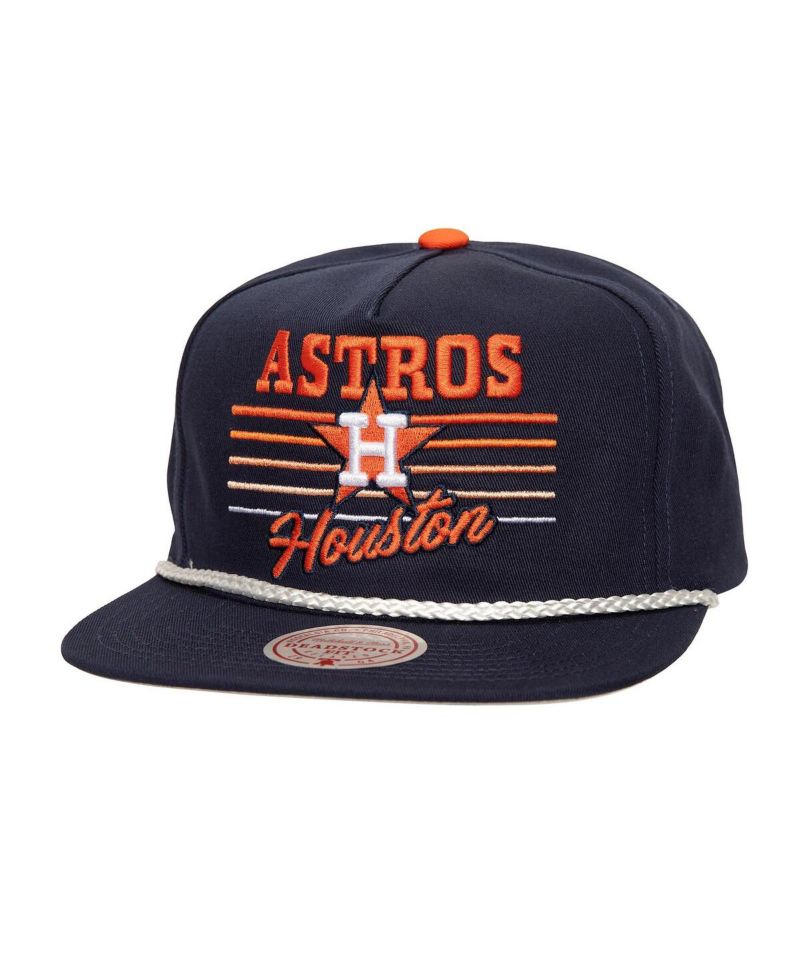 Men's Navy Houston Astros Radiant Lines Deadstock Snapback Hat