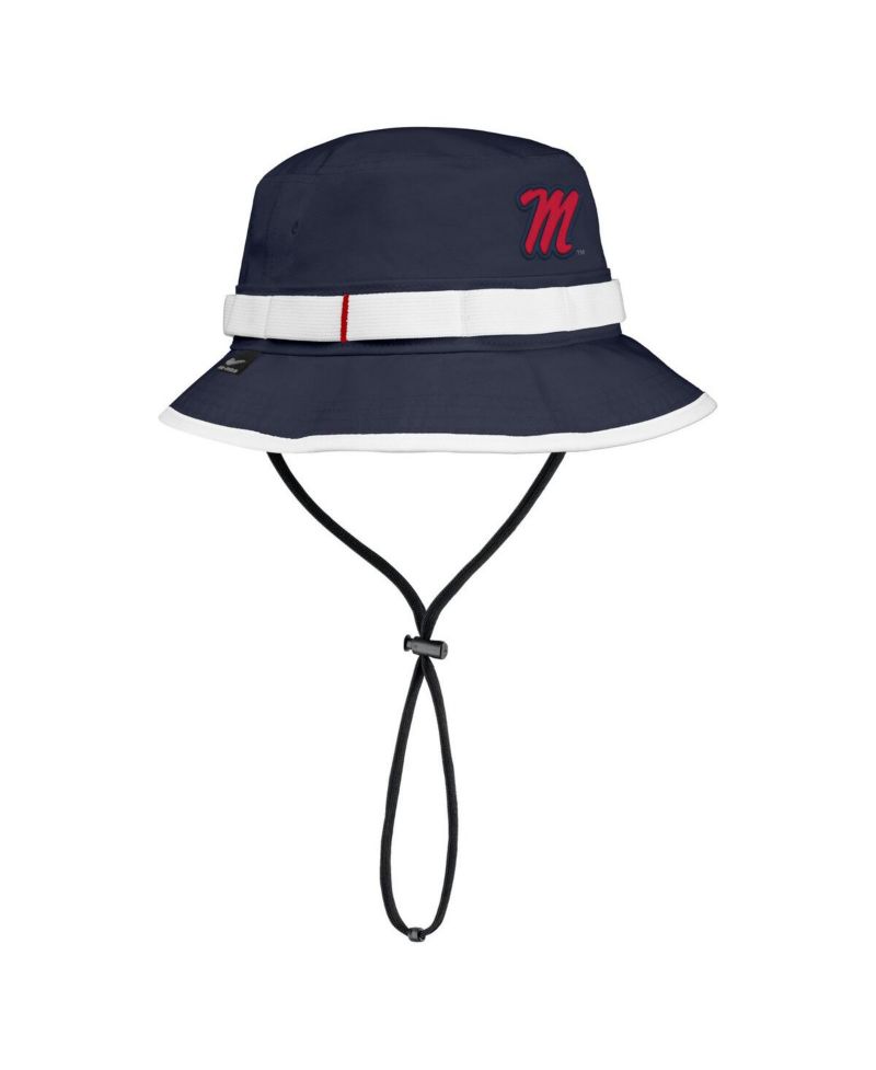 Men's Navy Ole Miss Rebels 2025 On-Field Boonie Performance Bucket Hat