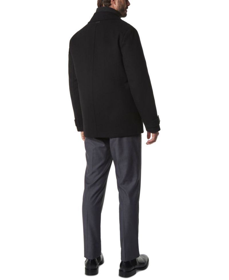 Men's Danton Peacoat with Inset Bib