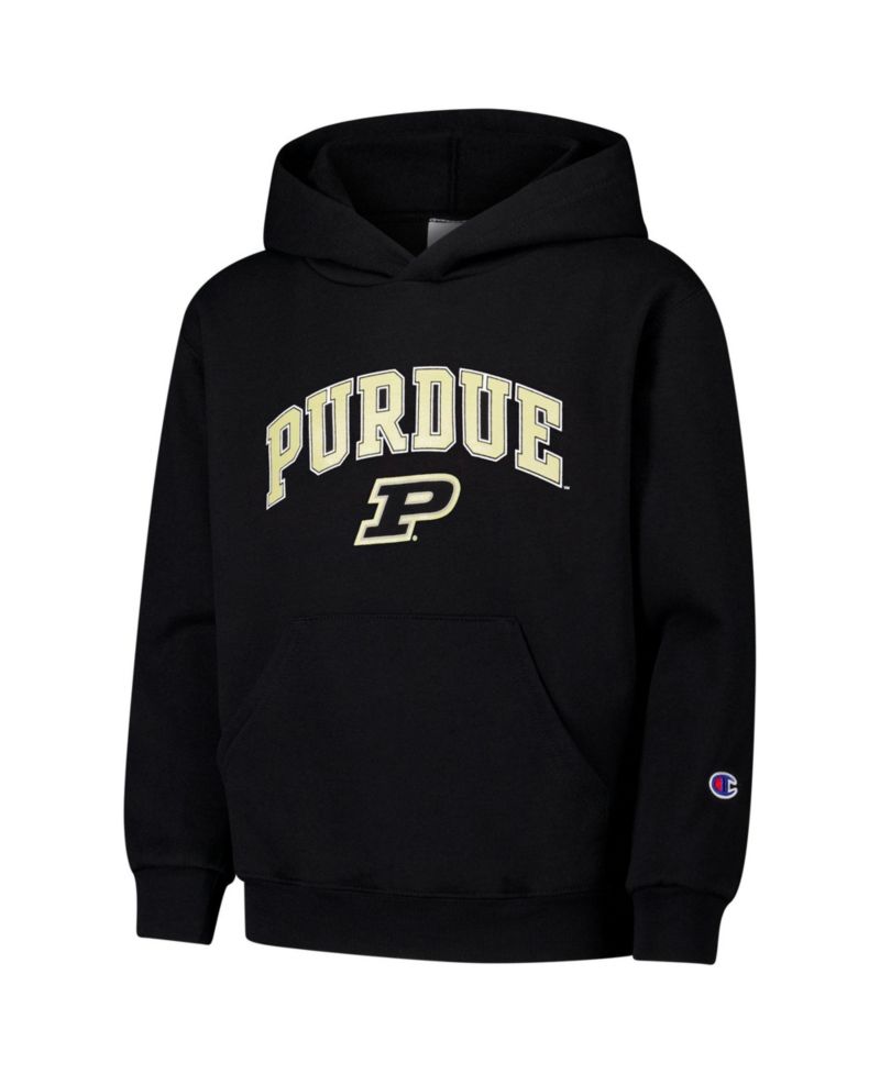 Big Boys and Girls Black Purdue Boilermakers Campus Pullover Hoodie