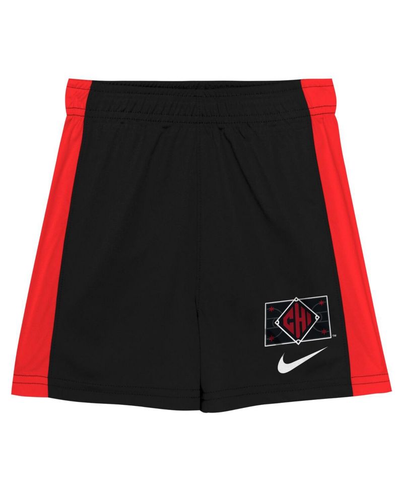 Little Boys and Girls 2-Piece Black/Red Chicago White Sox 2025 City Connect T-Shirt and Shorts Set