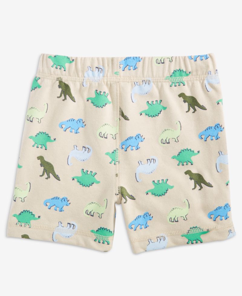 Baby Boys' 3M-24M Mix and Match French Terry Dino Family Printed Shorts